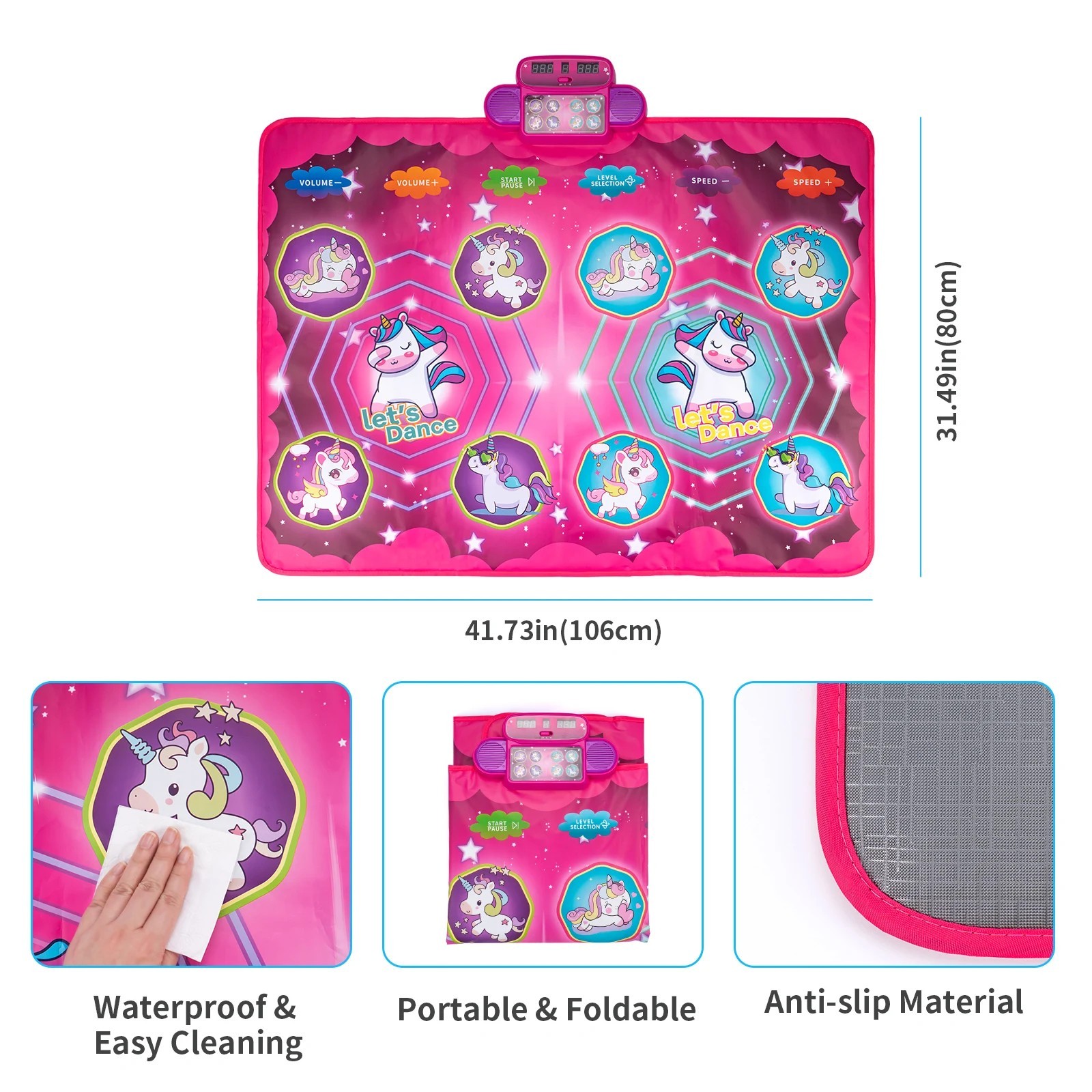 Kids Electronic Dance Mat with 9 Levels Educational Toys Double Players