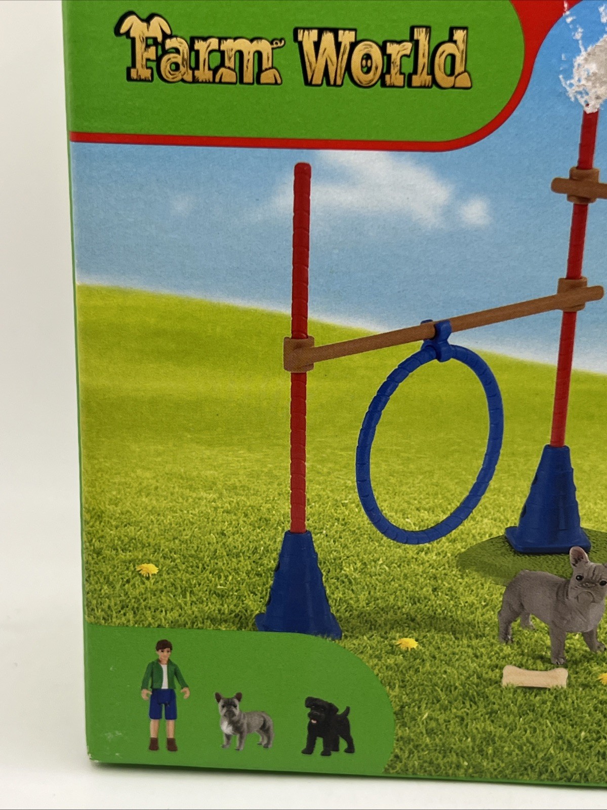 SCHLEICH 42536 Puppy Agility Training Farm World Toy Playset 20 Piece