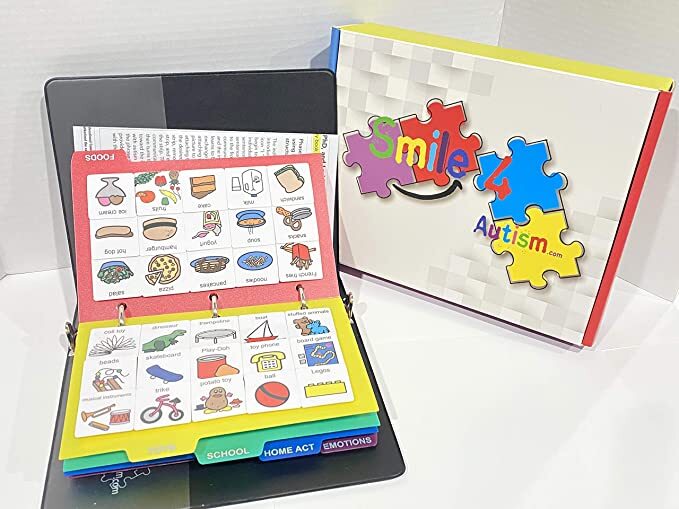152 Laminate cartoon visual Cards Communication Book, Autism ASD ADHD Apraxia