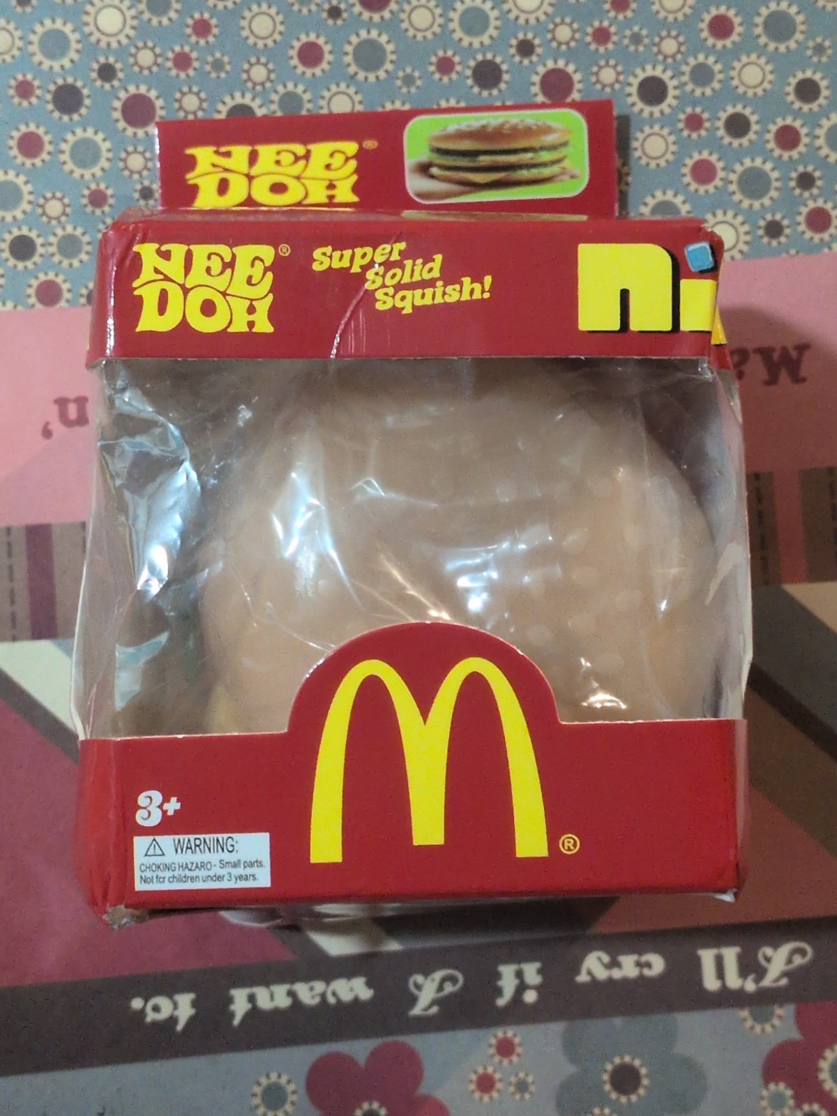Nee Doh Nice Cube Limited Edition McDonalds Burger Big Mac Squishy Toy BRAND NEW