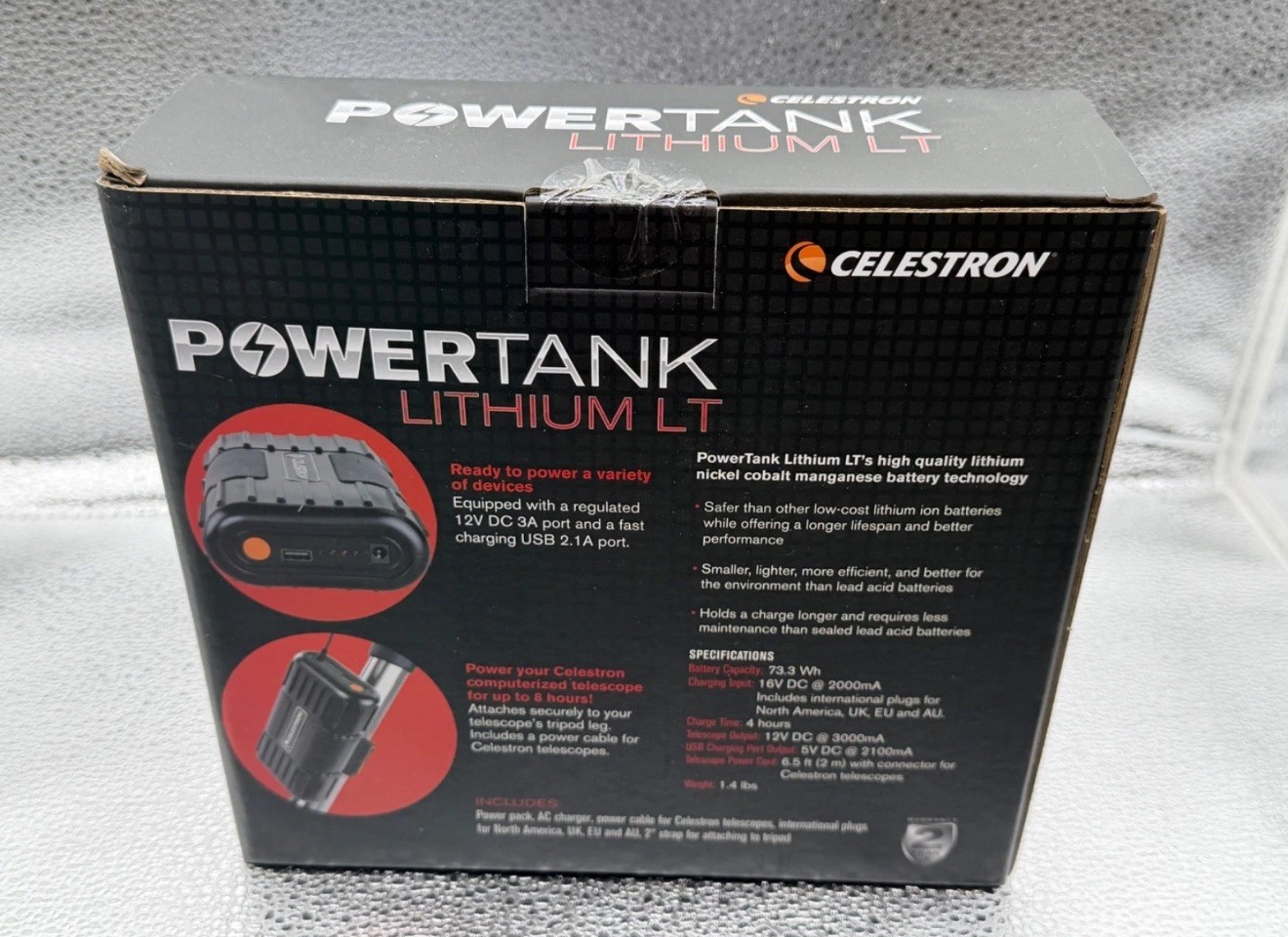 CELESTRON [18763] PORTABLE POWERTANK 12V LITHIUM LT TELESCOPE BATTERY