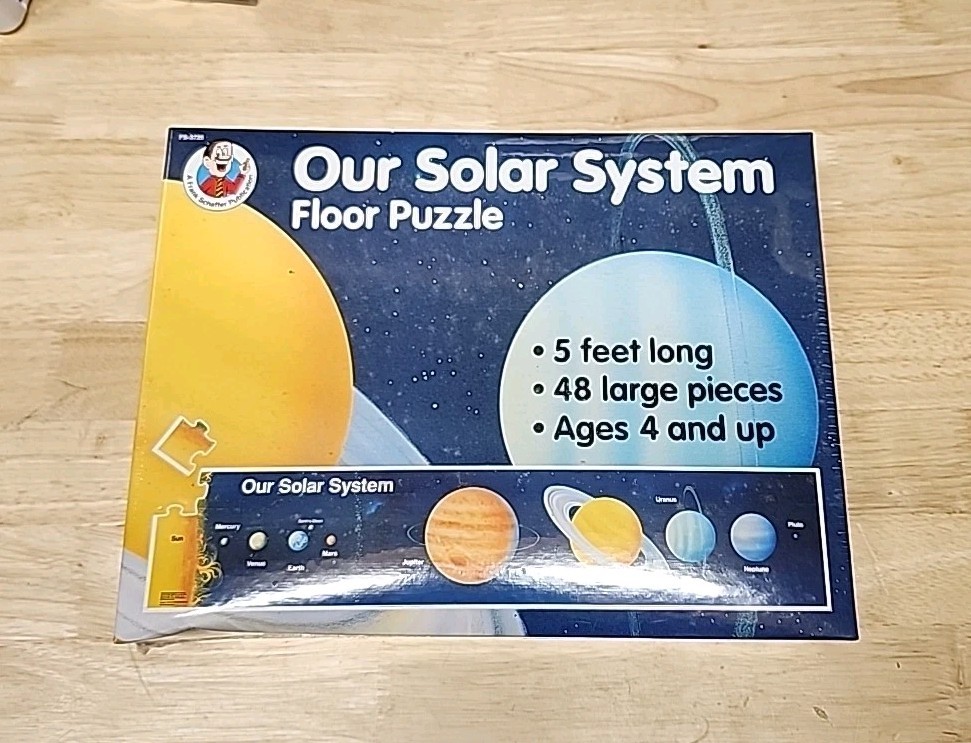 Our Solar System Floor Puzzle – 48 Piece Jigsaw Puzzles – 5 Feet Long – Learning