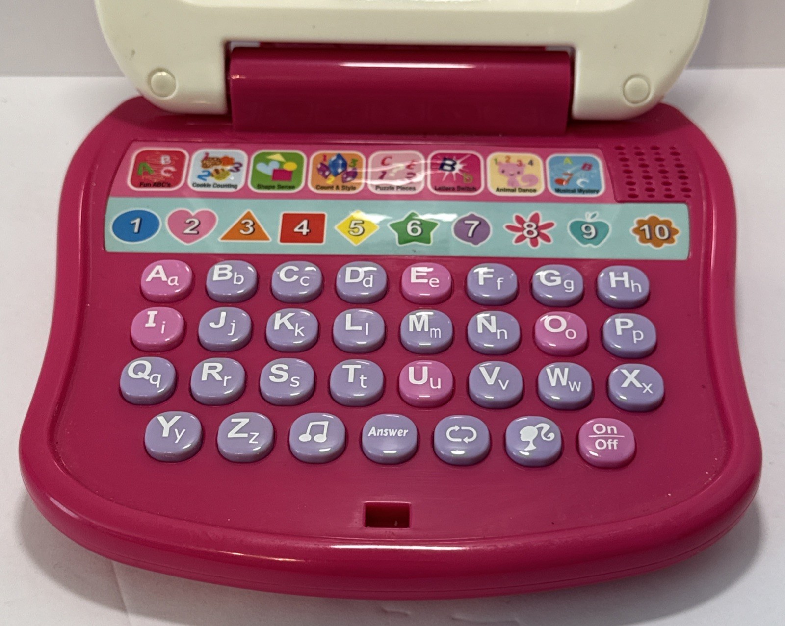 Barbie Little Learner Laptop 8 Programs Interactive Numbers & Letters – Works!