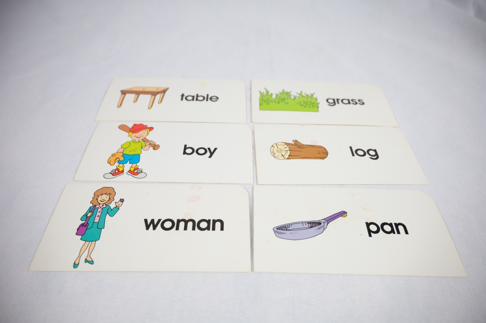 Vintage Basic Picture Words Flash Cards 96 Cards 5 AND UP TREND enterprise 1987
