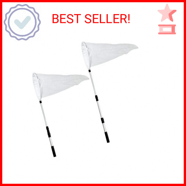 RESTCLOUD Large Insect and Butterfly Net Bug Catching Net Bird Net with 14″ Ring