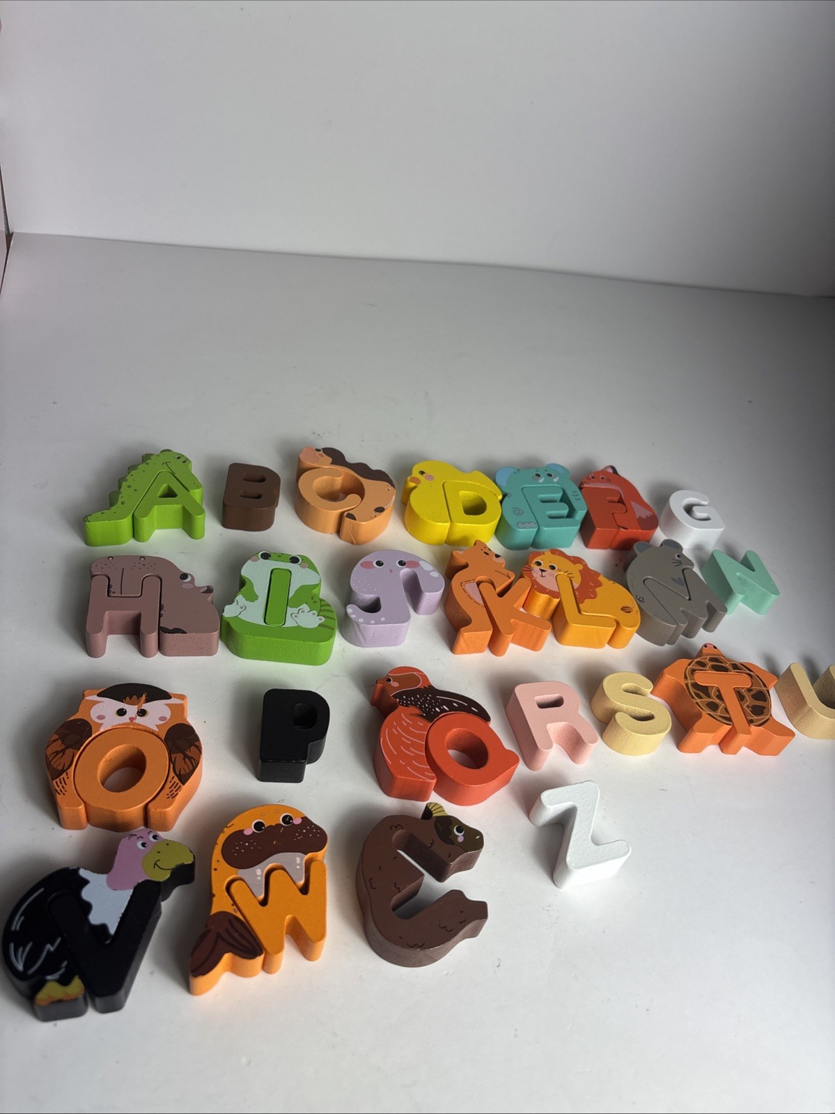 Animal Alphabet Puzzle Matching Game – Wooden Alphabet Learning Toy Read