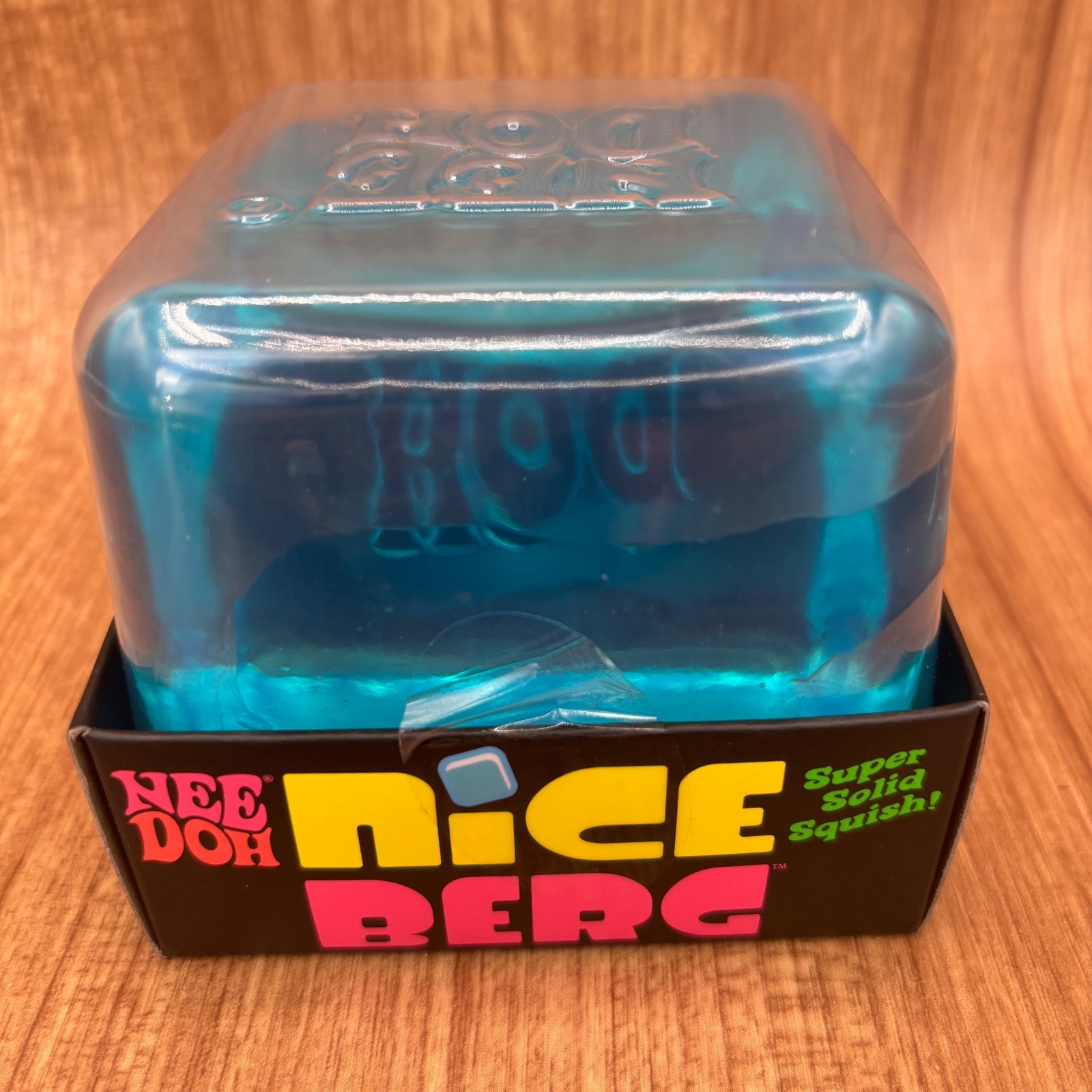Schylling NeeDoh Nice Berg Fidget Toy Unisex OS Blue Super Solid Squish Cube