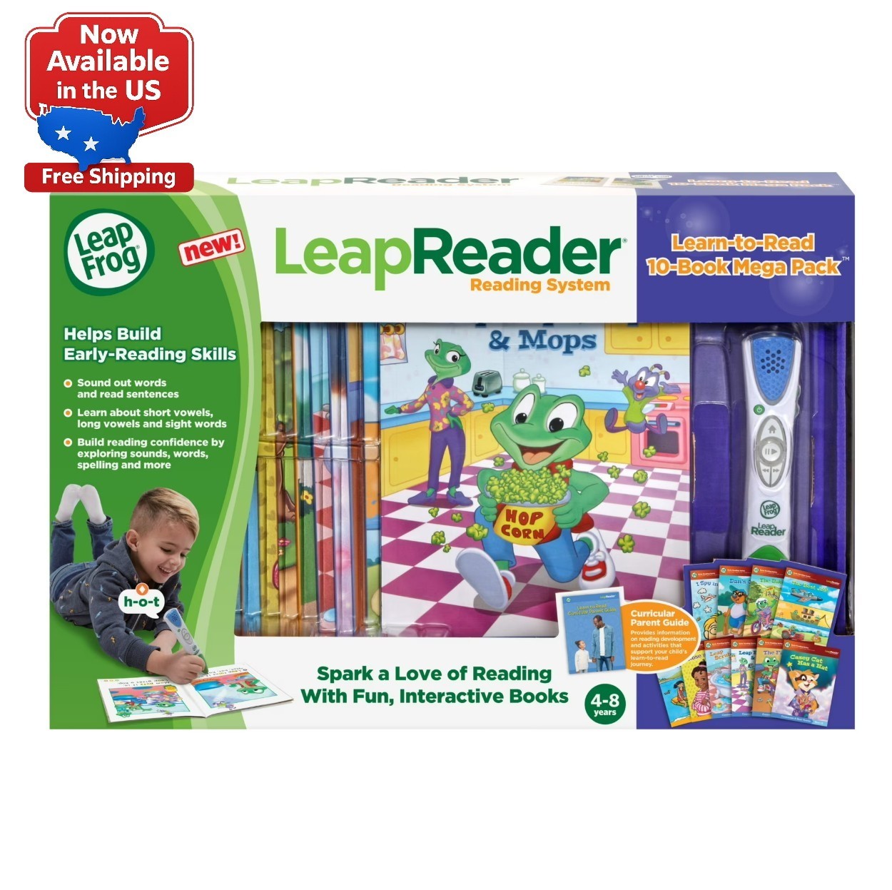 LeapFrog LeapReader Learn-to-Read 10-Book Mega with Accessories, Toddler Toys