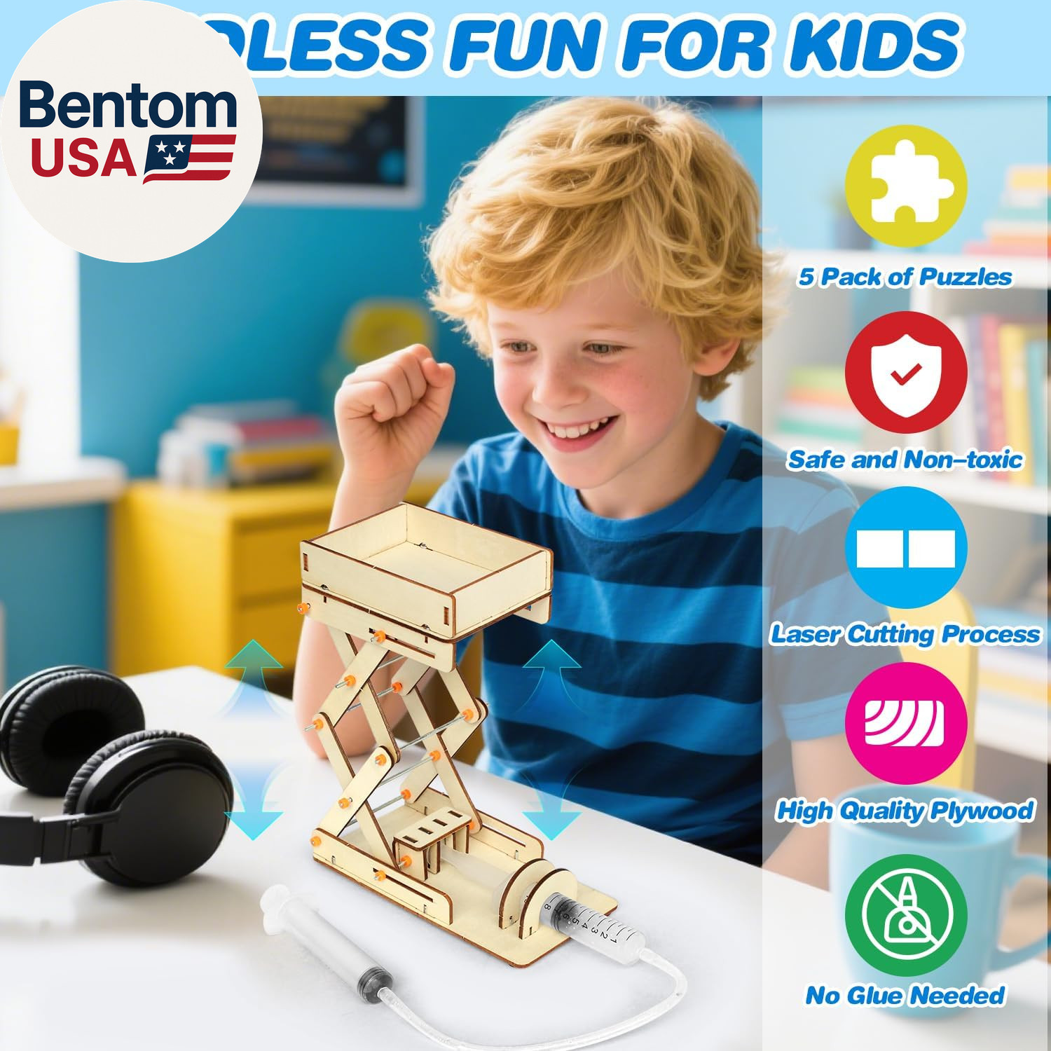 5 in 1 STEM Kits Projects for Kids, STEM Toys Crafts for Boys, Girls, Ages 8+, S