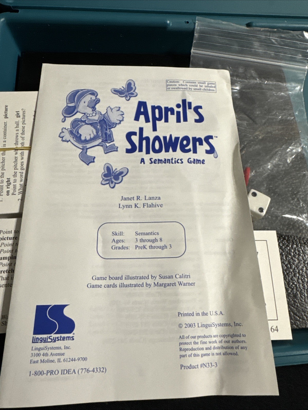 Linguisystems Vocabulary Play by Play Game April’s Showers A Semantics Game