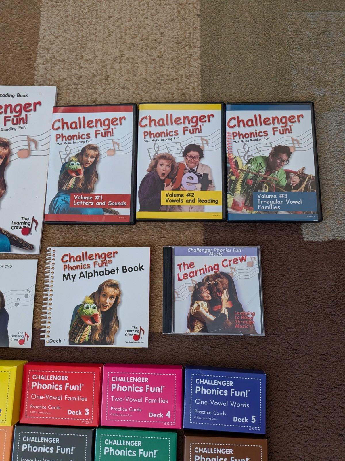 Challenger Phonics Fun Age 2+ Early Reading Books DVDs CD Cards Almost Complete