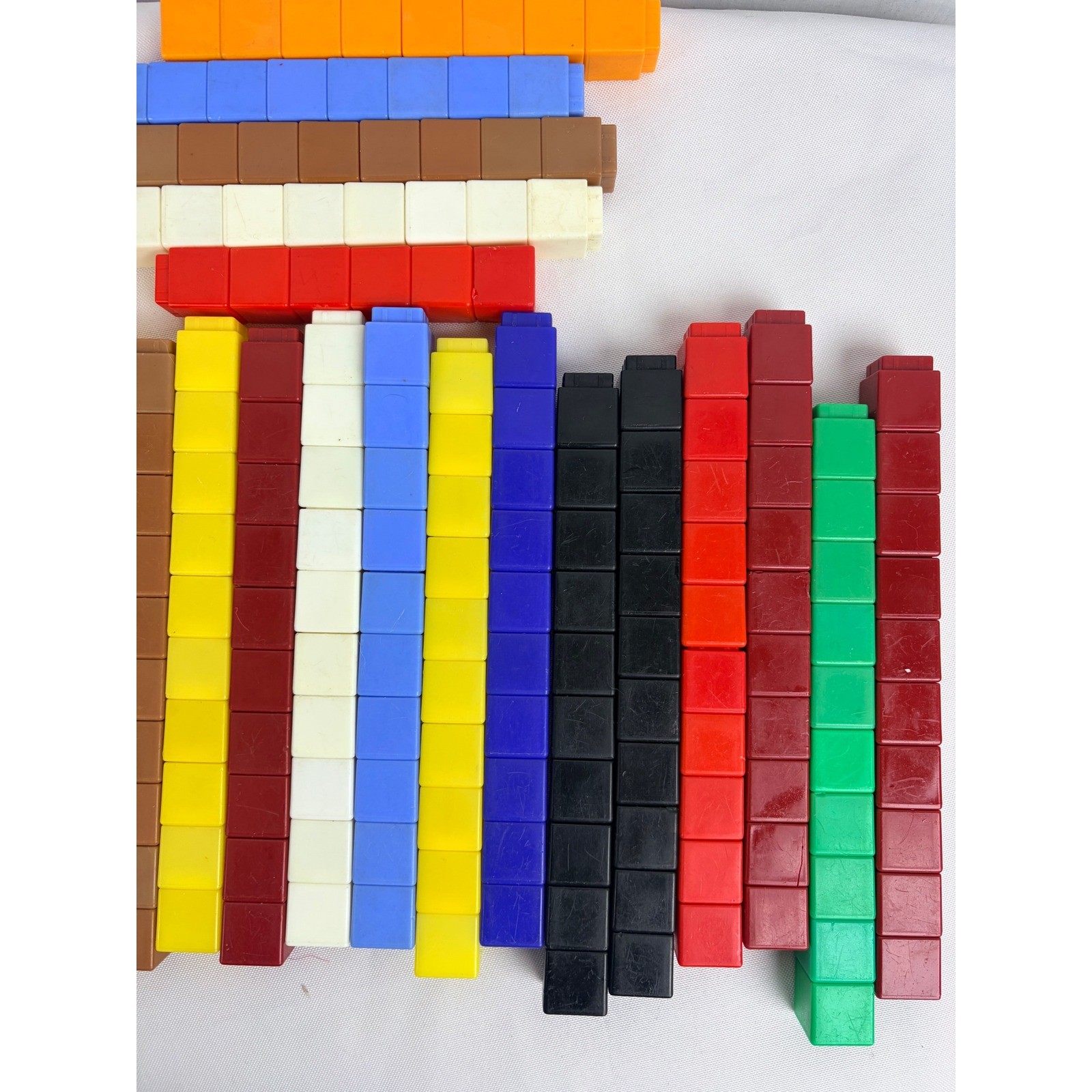 Math Link Cubes 280 Piece Set Multicolored Interlocking Counting Blocks Toy