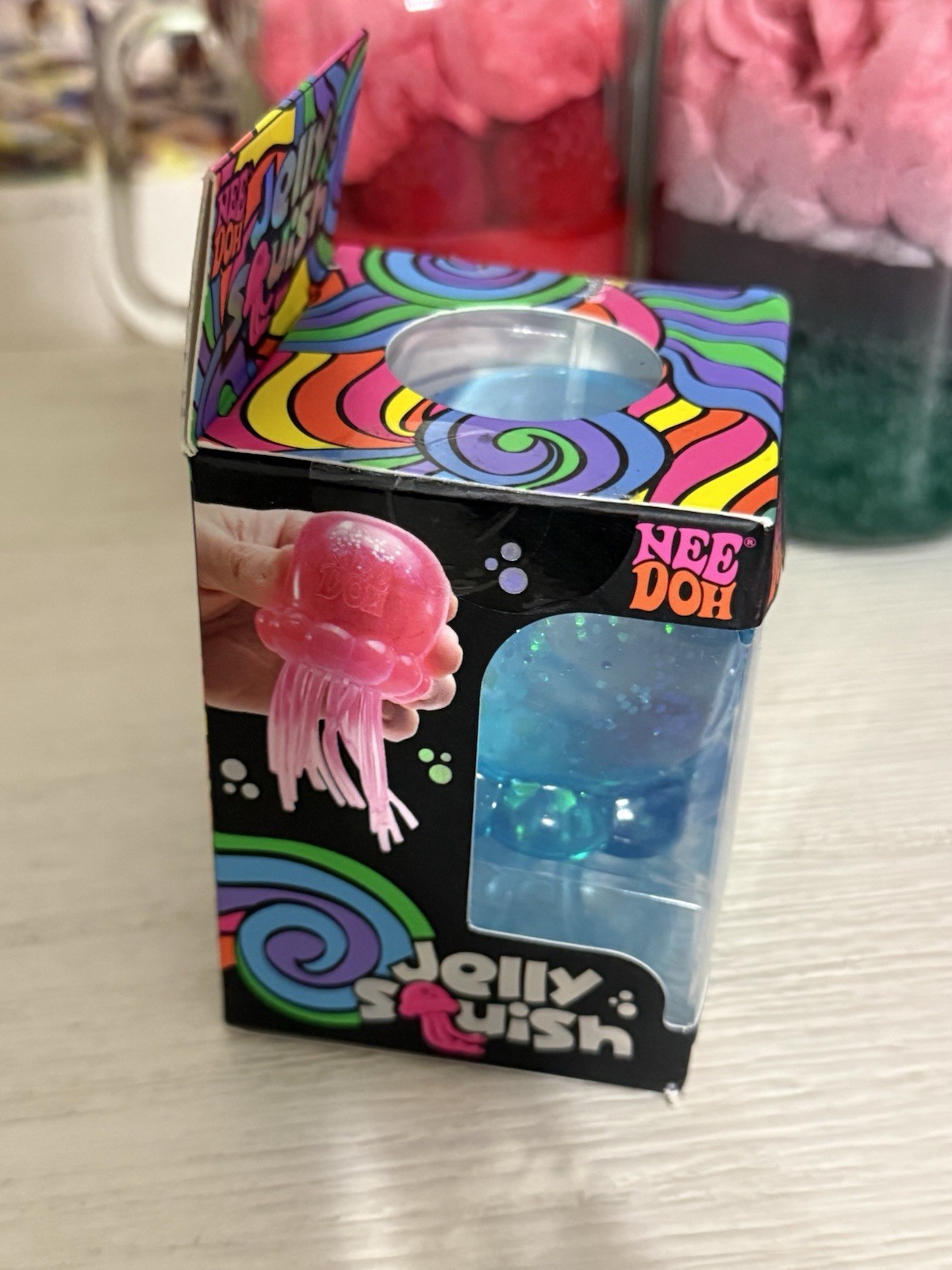 NeeDoh BLUE Jelly Squish Jellyfish Fidget Toy Sensory Stress Relief Squishy NEW
