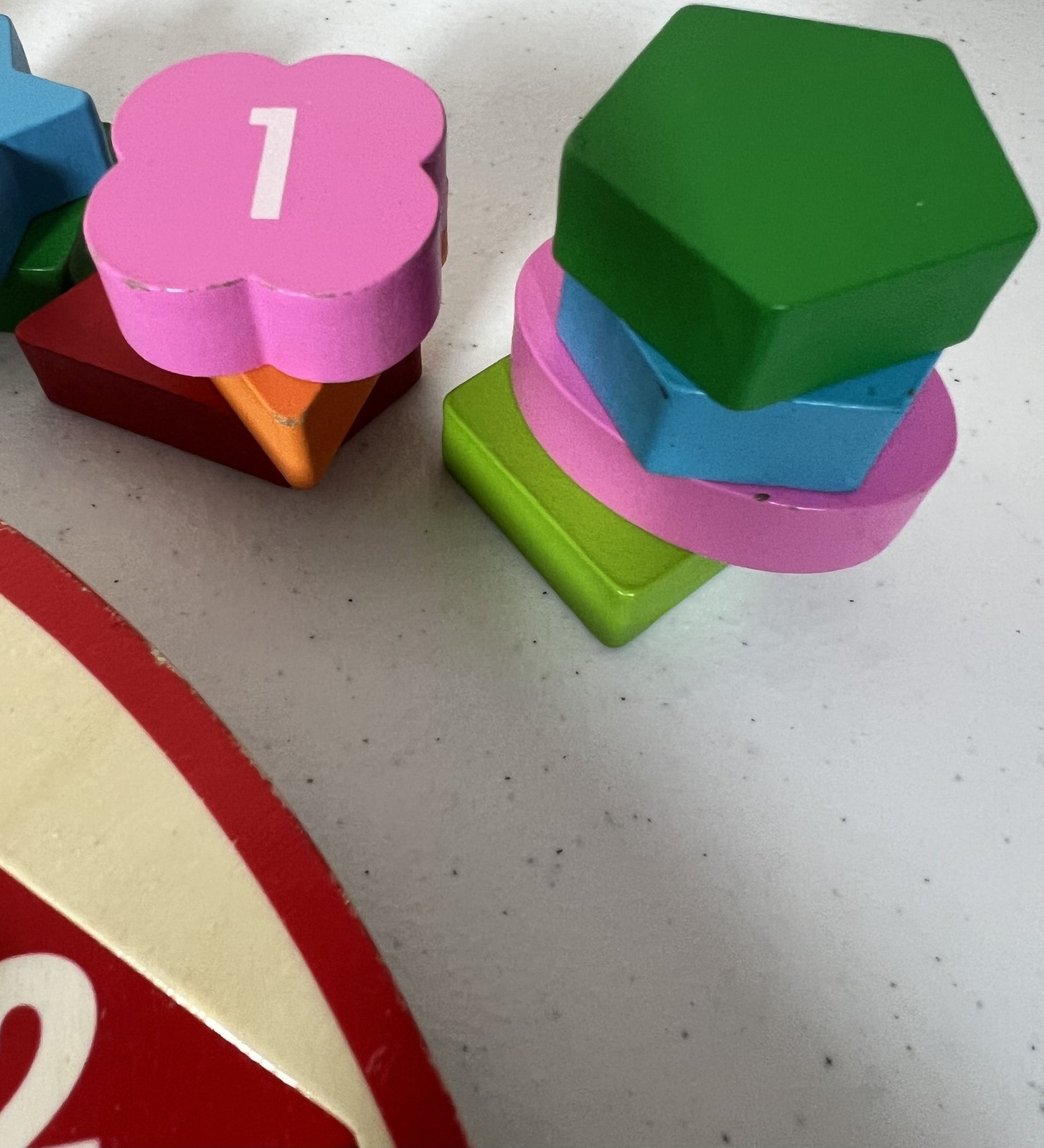 Wooden Educational Clock Puzzle Shape Sorter Telling Time Numbers Colors Kids