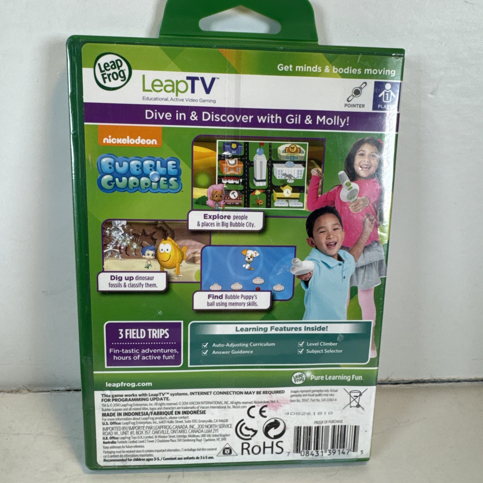 Leap Frog LeapTV Gaming: Bubble Guppies Science & Social Studies New & Sealed!