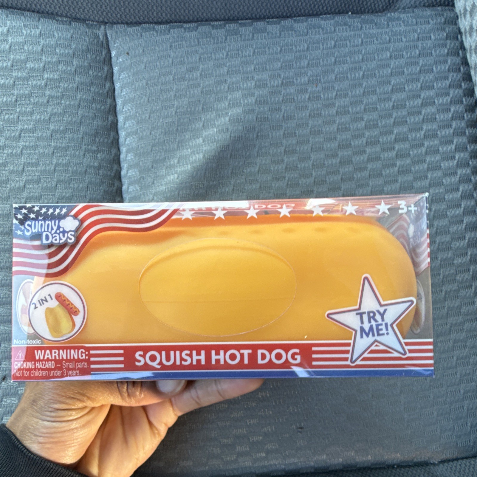 Sunny Days Squish Hot Dog 2-in-1 Tactile Squeeze Toy, MPN 571235-TGT