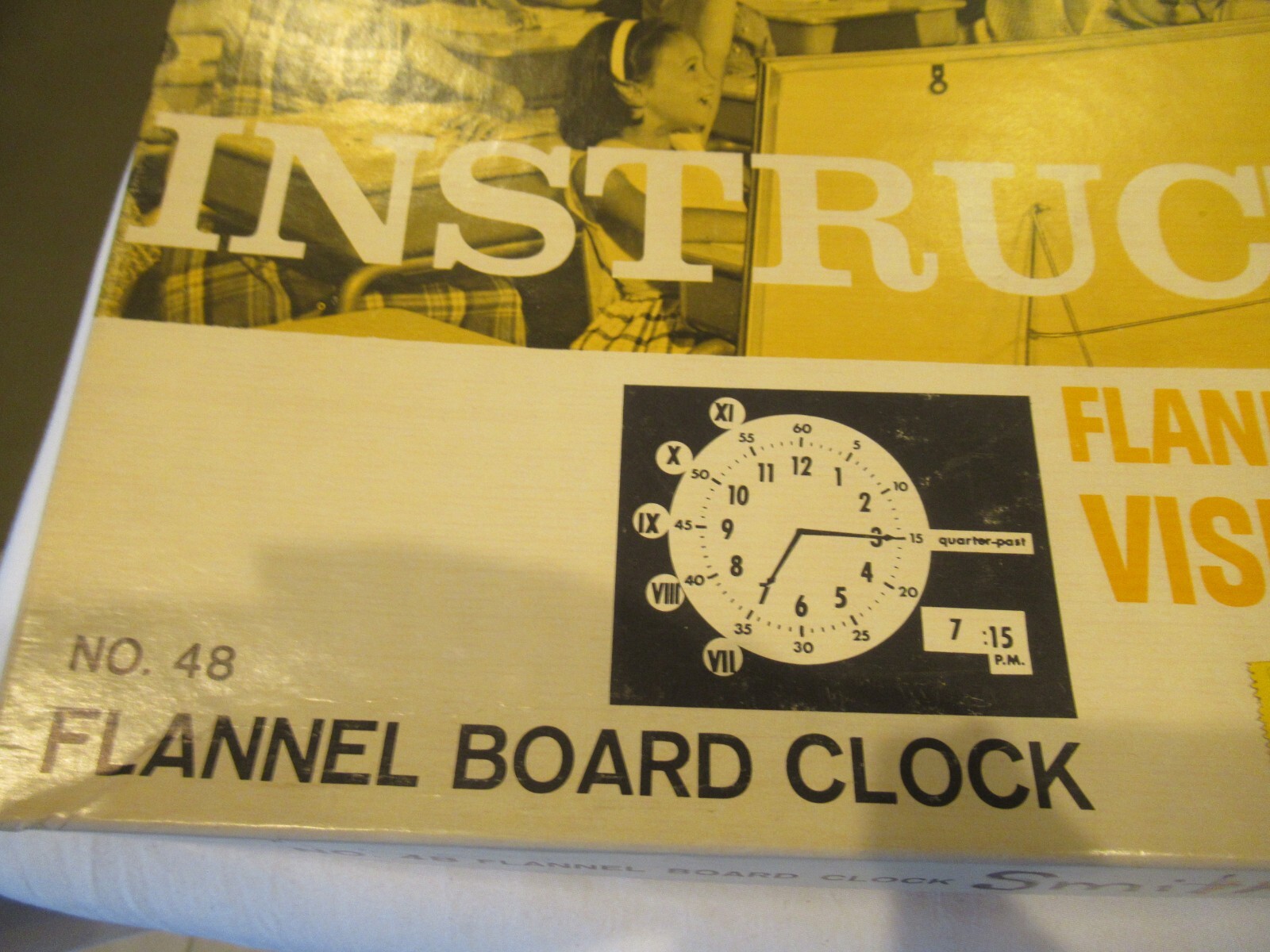 Instructo Flannel Board clock set, c. 1967