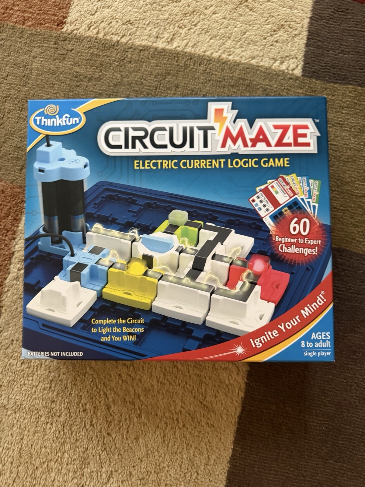 ThinkFun Circuit Maze Electric Current Logic Game Ages 8 to Adult 60 Challenges