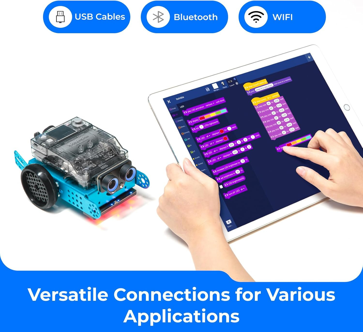 Mbot2 Coding Robot for Kids, Code Learning Support Scratch & Python Programming,