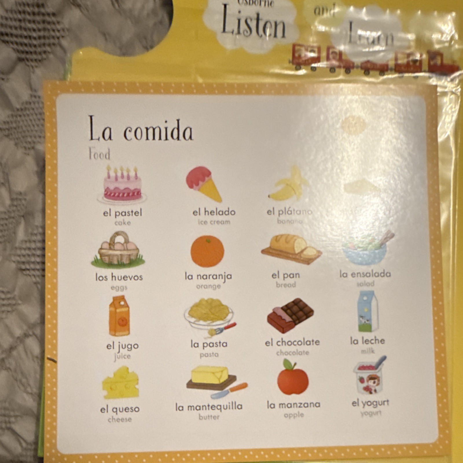 Usborne Listen and Learn First Spanish Words Interactive Educational Book