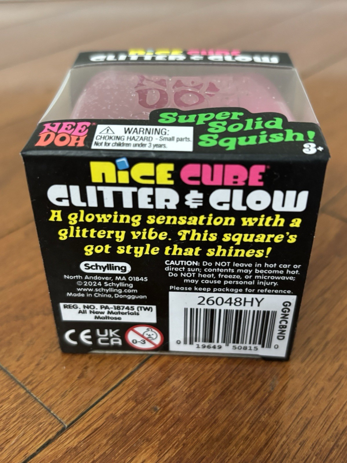 PINK NeeDoh Nice Cube Glitter & Glow, Nee Doh Squishy, Glowing Ice Cube Viral