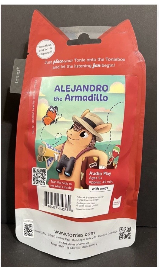 Tonies Alejandro The Armadillo Tonie Figure For TonieBox Storybook