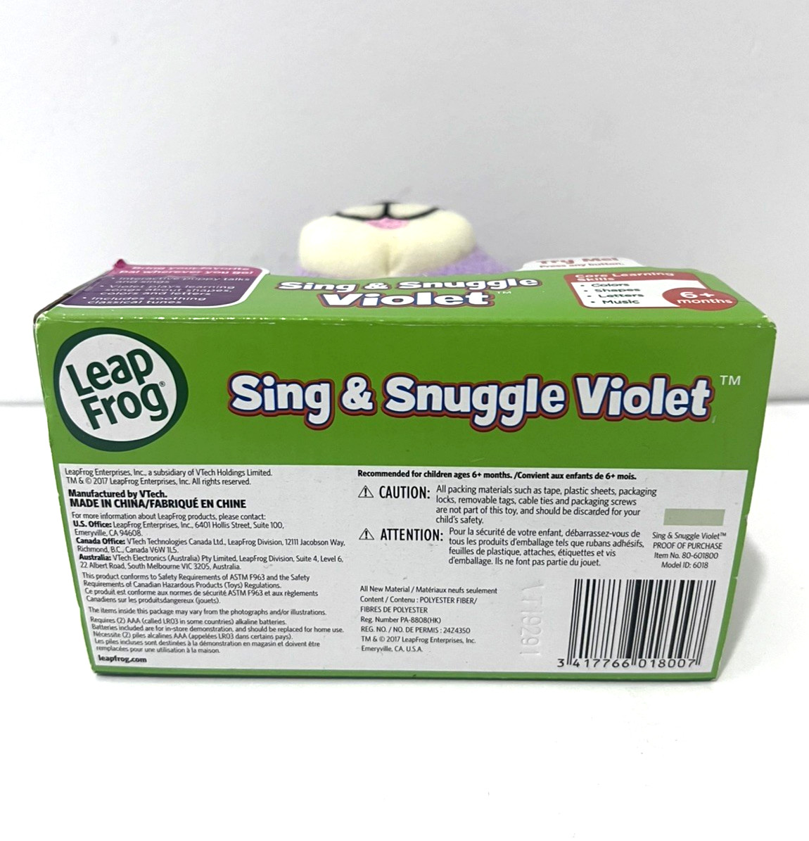LEAP FROG SING & SNUGGLE VIOLET INTERACTIVE PLUSH PUPPY DOG LEARNING TOY NEW!!