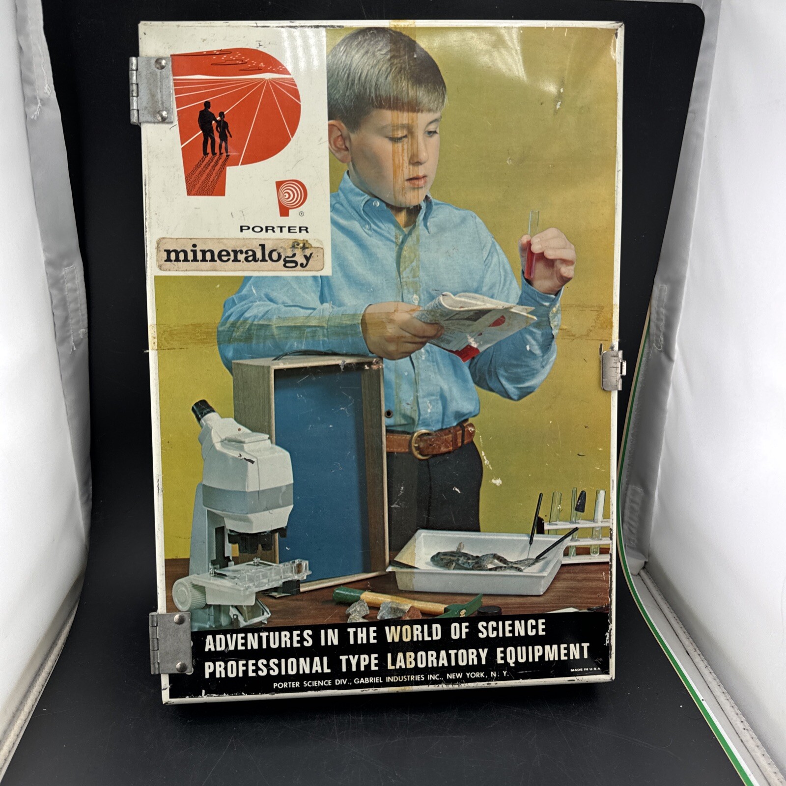 Vintage! 1960’s PORTER MICROCRAFT Microscope 600 Zoom Power SCIENCE Box Only📦