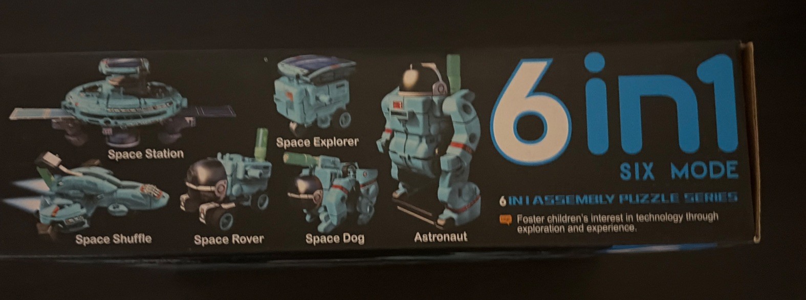 STEM 6 in 1 Solar Rechargeable Space Fleet Robots Learning Kit DIY Science NEW