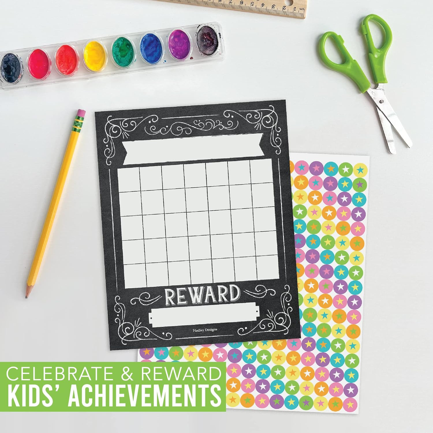 Sticker Chart for Kids Behavior at Home & Classroom – 25 Reward Chart for Kids I