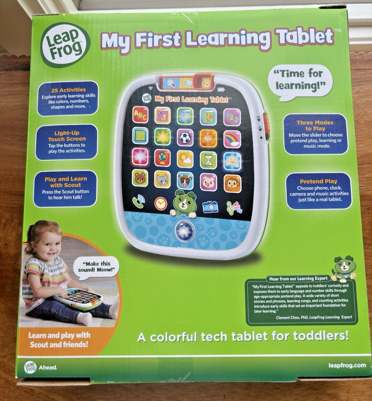 Leap Frog My First Learning Tablet Scout Ages 12M + Numbers Play Music Light Up