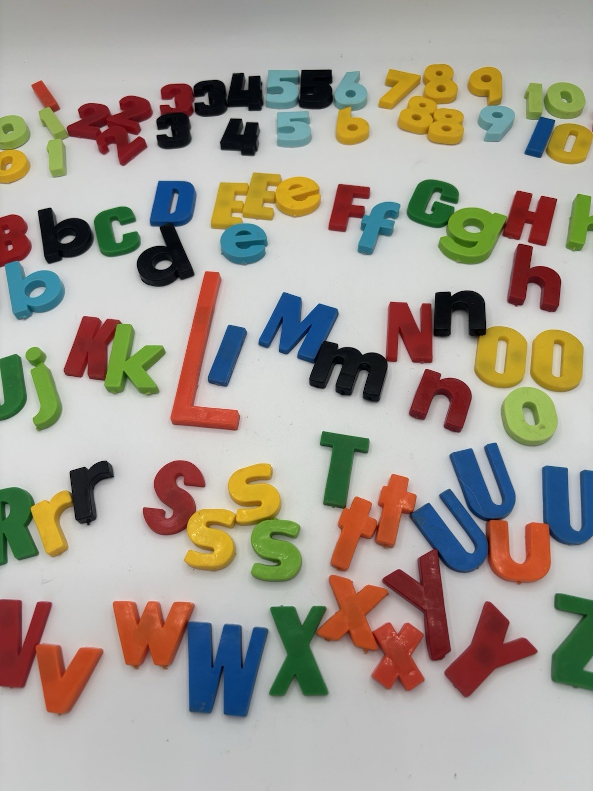 Magnetic Alphabet Letters & Numbers Vintage & Modern – Mixed Lot Of approx 96
