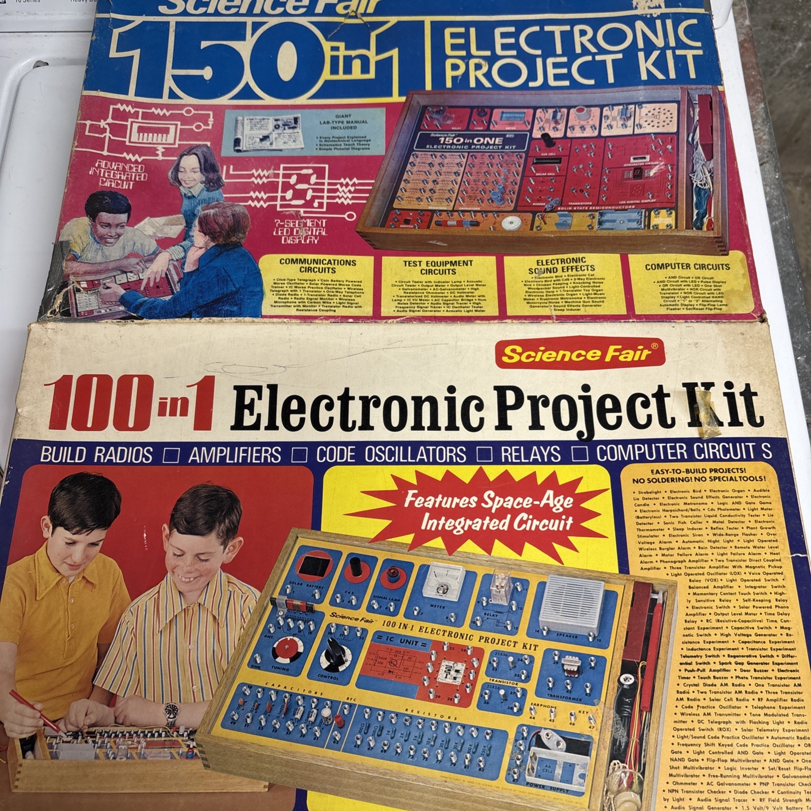 Two Science Fair Electronic Project Kits, 150 And One And 101 28–220 And 28–248