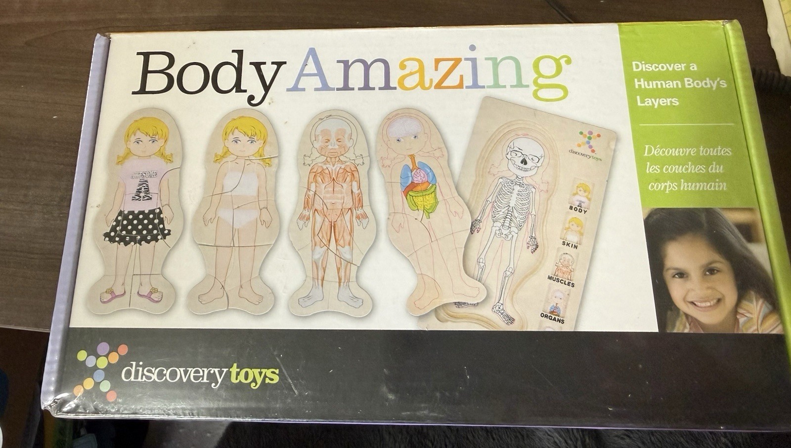 NEW discovery toys body amazing Girl Human Body 5 Layer Wooden Puzzle