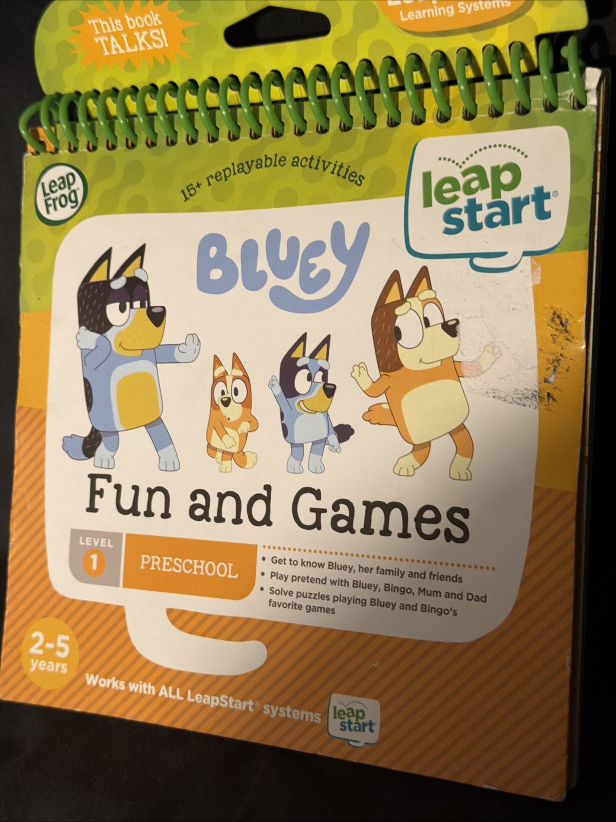 Bluey Fun and Games Activity Book for LeapStart Interactive Learning Systems