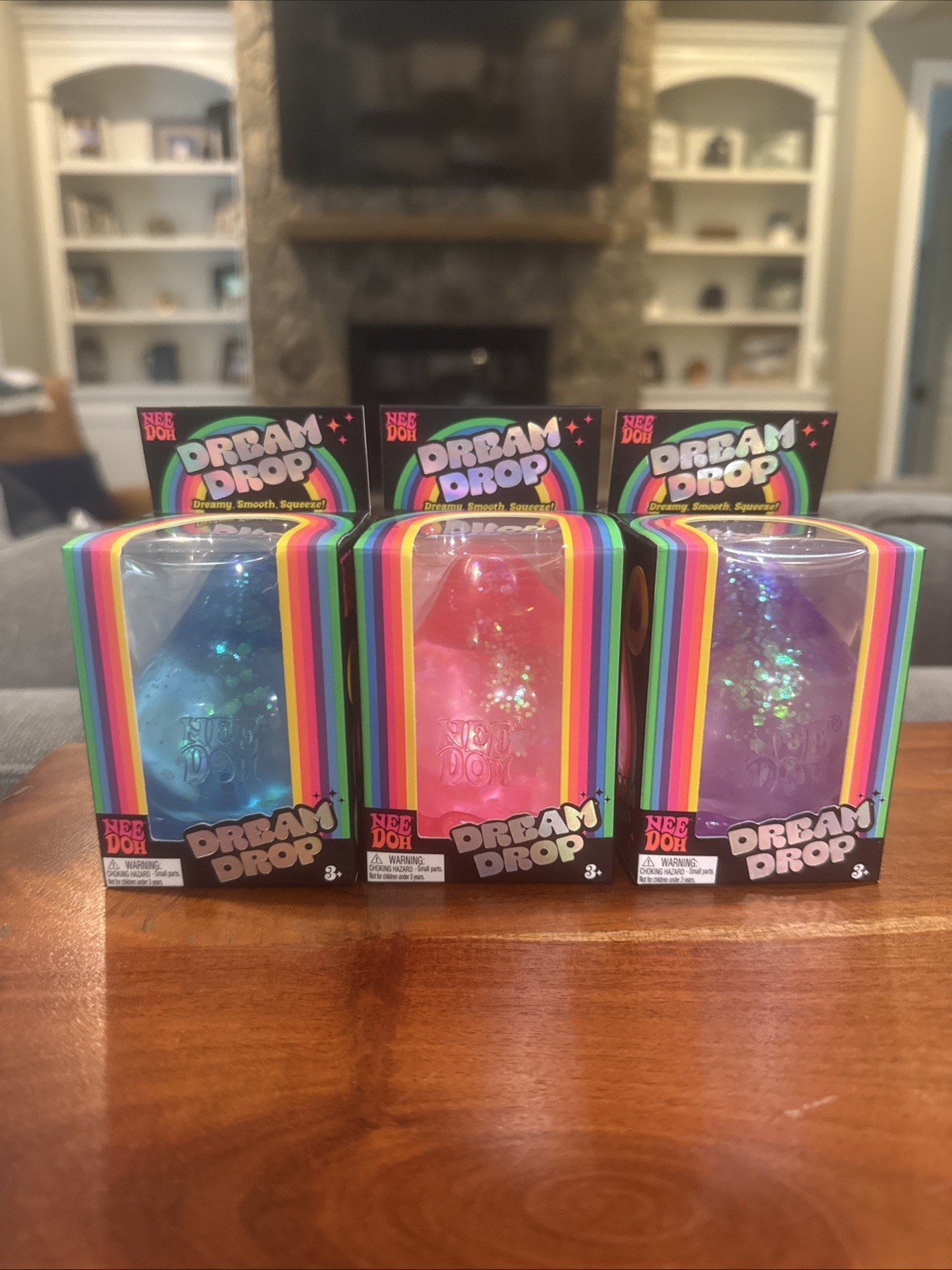 Schylling NeeDoh Dream Drop (Colors: Purple, Pink, Blue) one per order