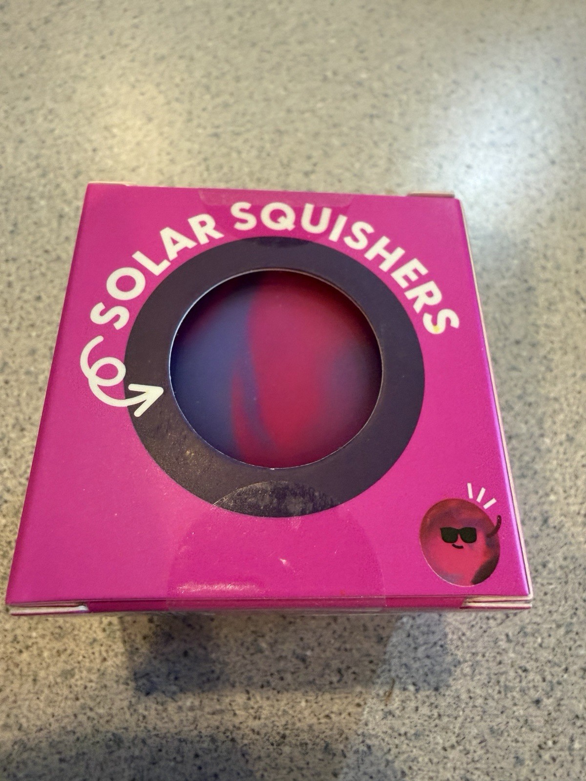 New J’adore Solar Squishy Ball Pink Purple Squishers Squeeze Fidget Toy 3+