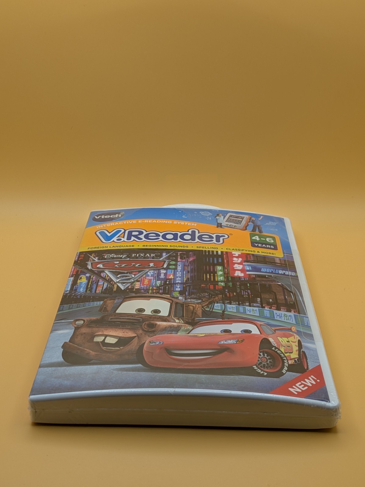 Vtech V.Reader Cars 2 Interactive E-Reading System-Ages: 4-6 Years – Sealed