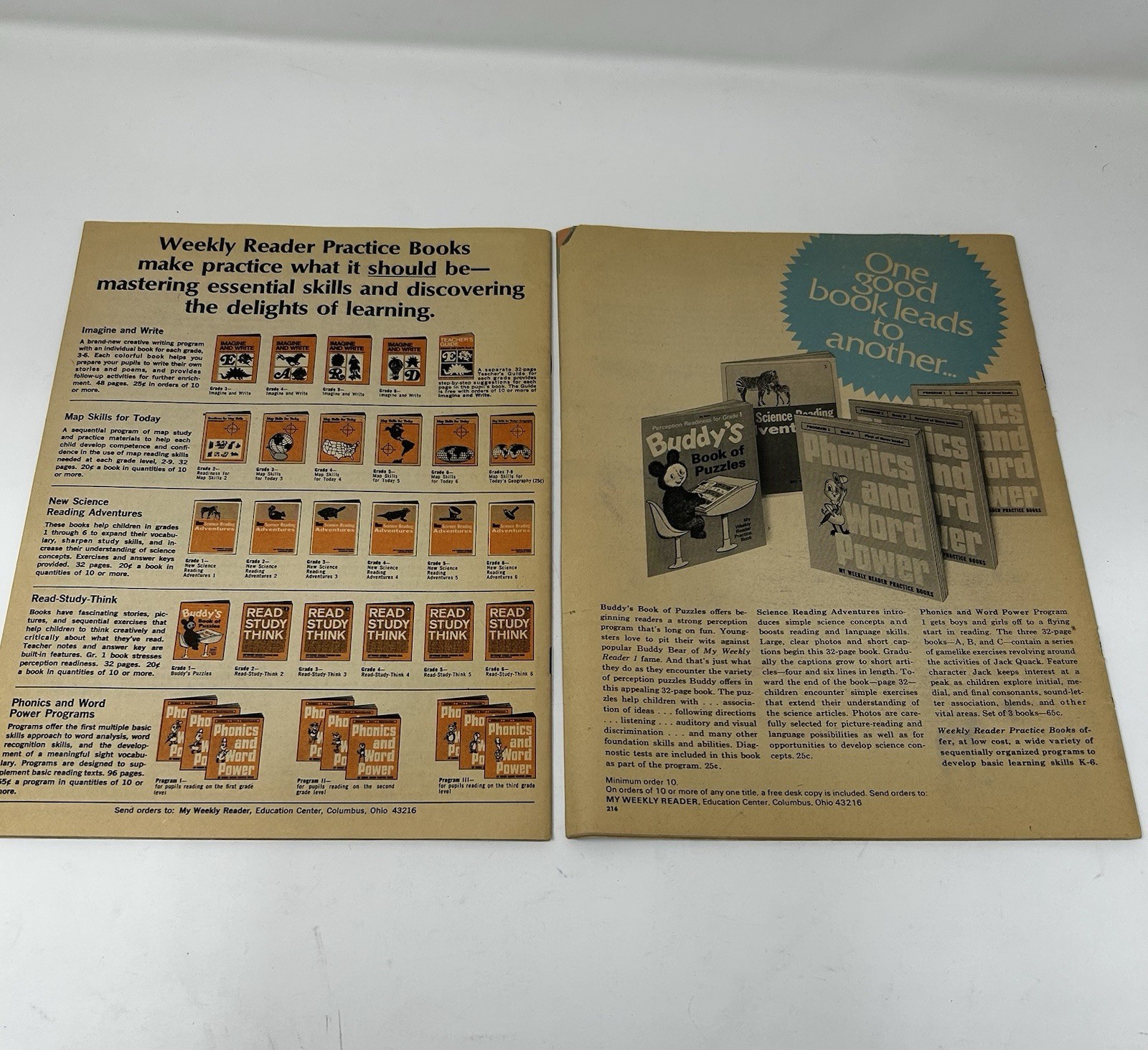 My Weekly Reader Phonics and Word Power (2 Books): Program 1B & 2A (1967–68)