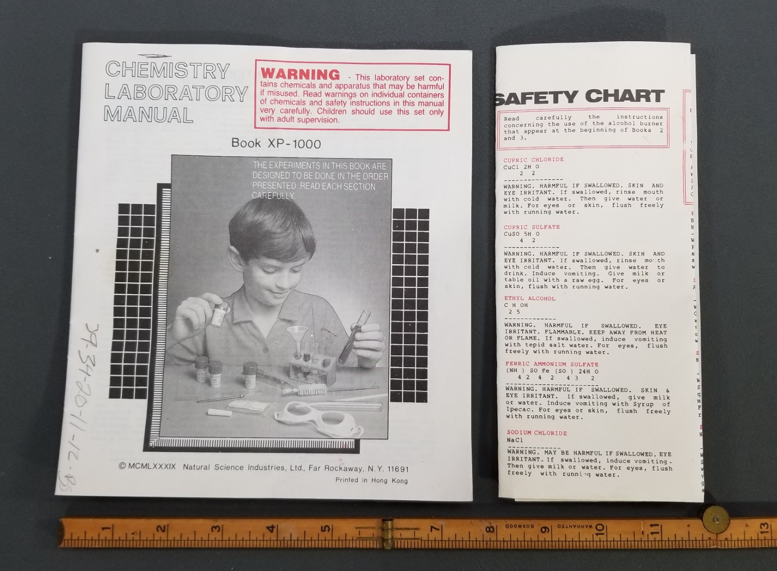 NSI XP-1000 CHEMISTRY LAB MANUAL AND SAFETY CHART