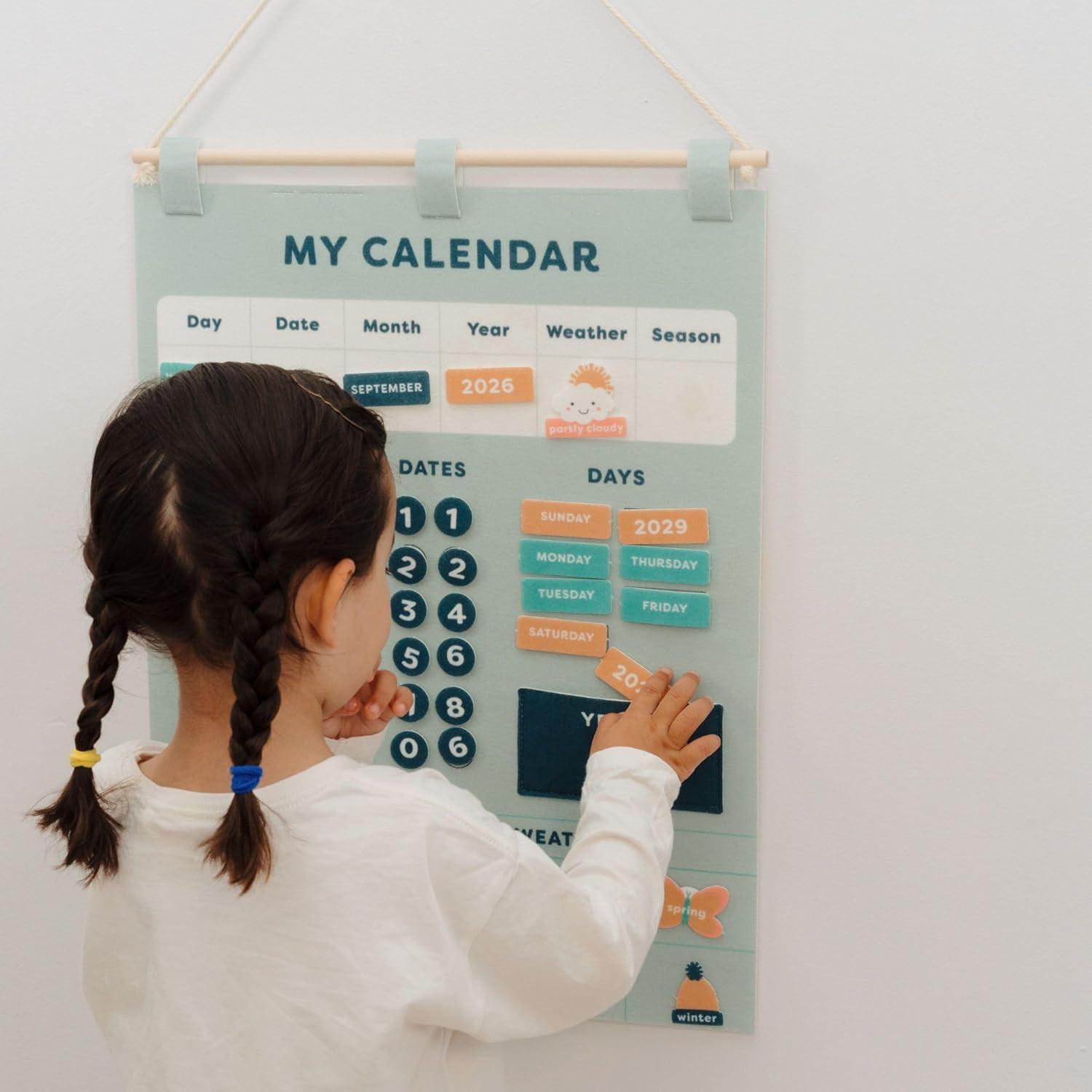 Beautiful Toddler and Kids Calendar – Perfect Homeschool Supplies with Months, D