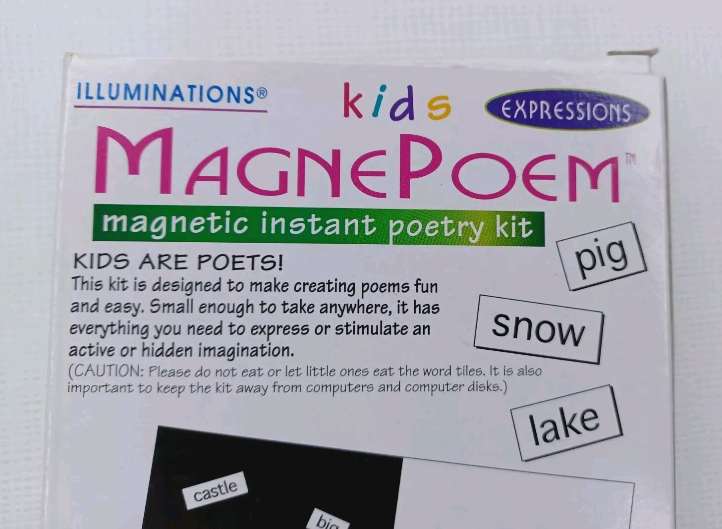 Vintage 1995 Illuminations Kids MagnePoem Magnetic Instant Poetry Kit In Travel