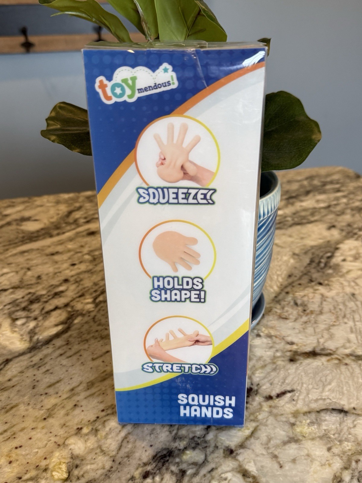 Squish Hands Stretchy Squeeze Toy Stress Fidget Toymendous NEW in Box