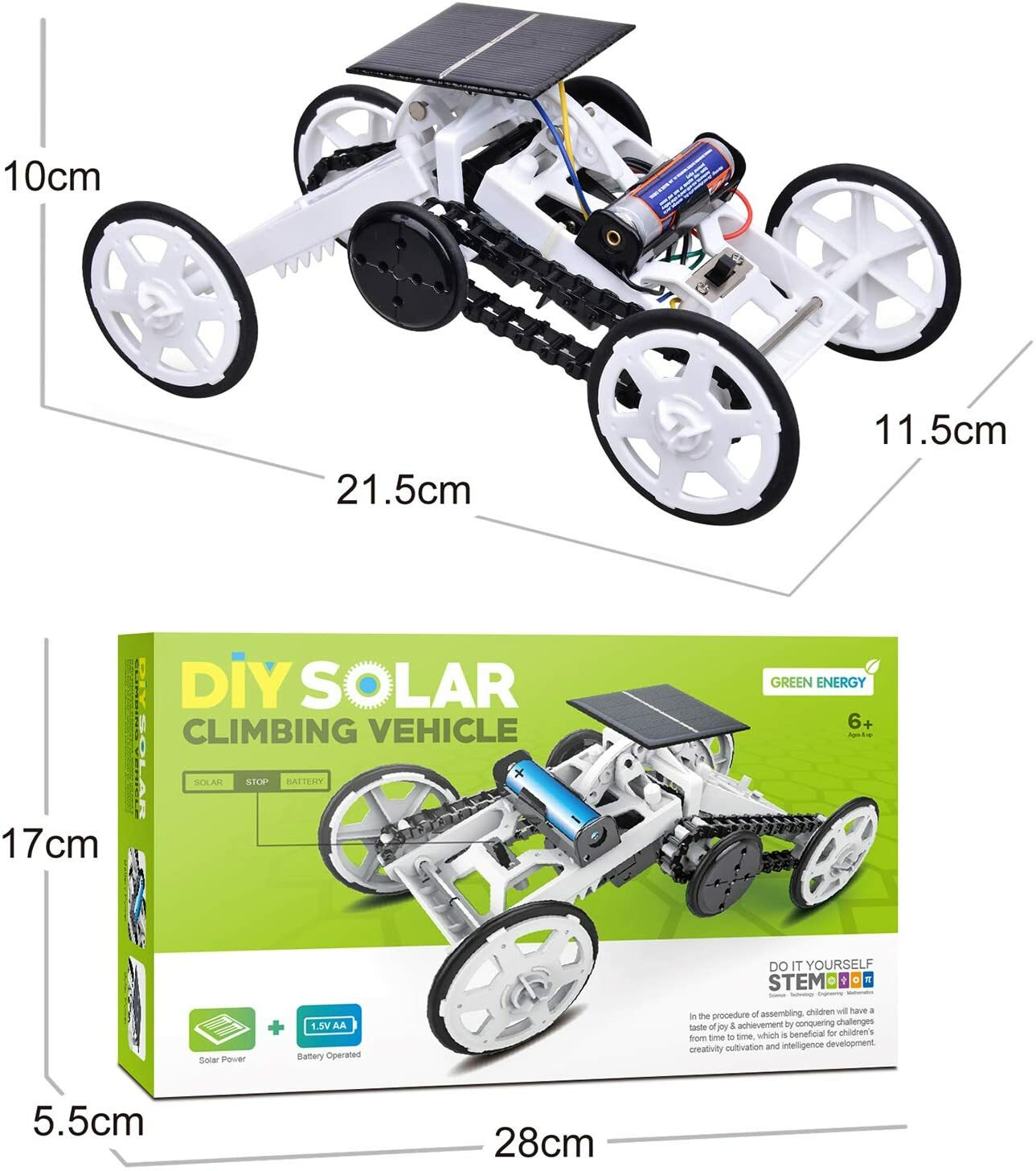 Premium STEM Building Kit for Kids Teens Robotics Solar Electric Motor Climbing