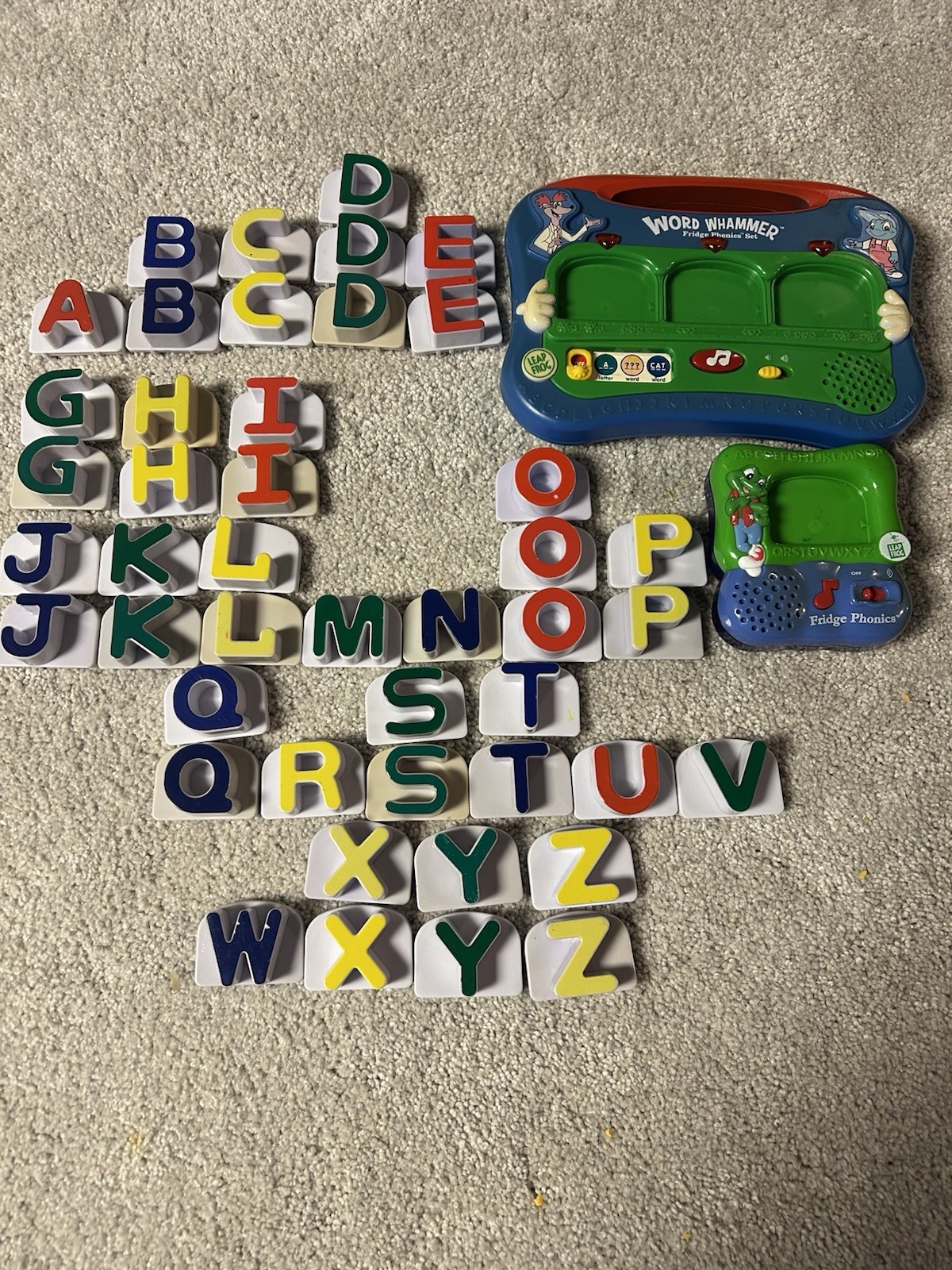 Tested Leap Frog Word Whammer Fridge Phonics Set 45 Magnetic Letters-missing F