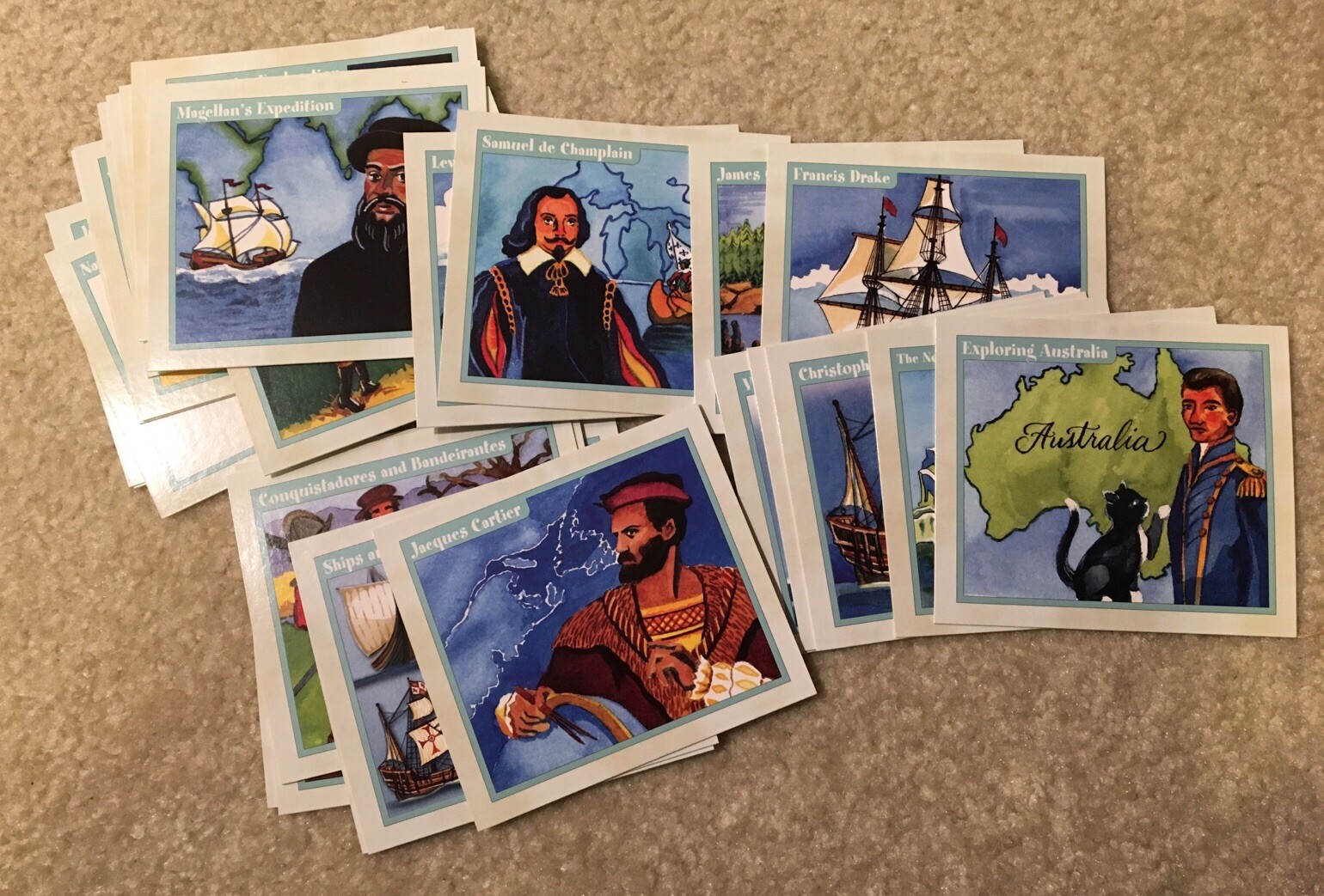 Professor Noggin’s Explorers History Geography Educational Card Game Complete