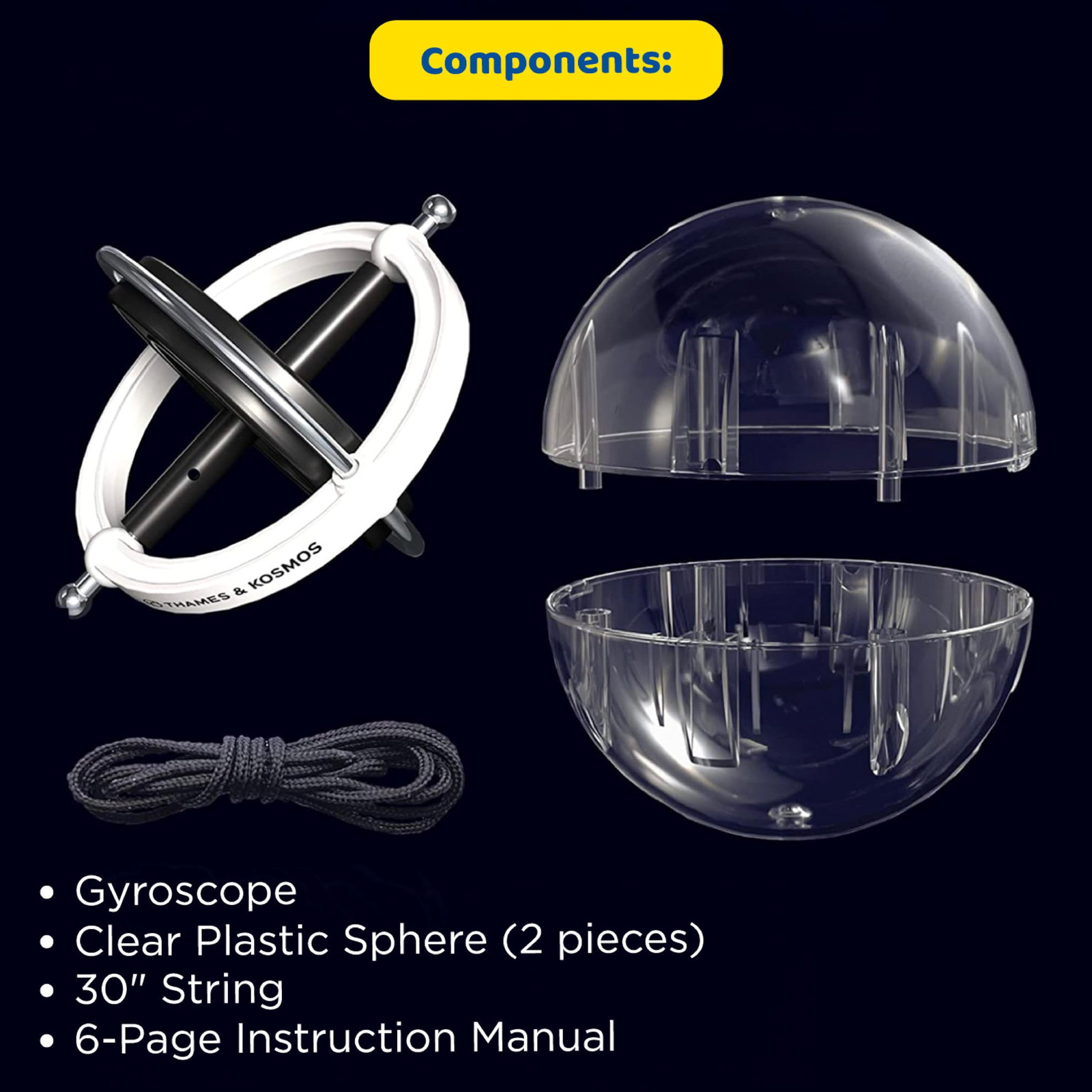 30 Inch Gyroscope Toy Physics Experiment Kit for Motion Forces and Gravity