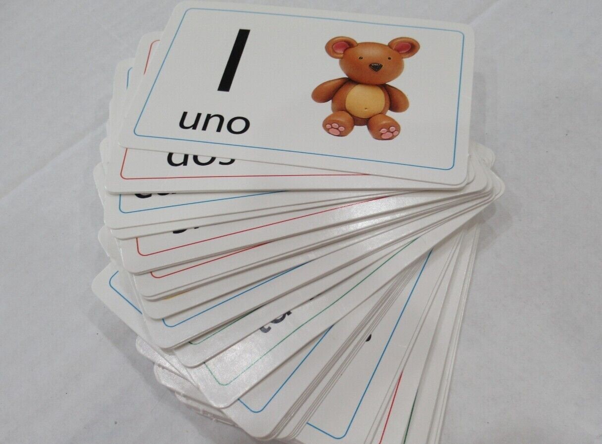 Usborne Spanish Flashcards 46 Cards Learning Language Everyday Words Teach used