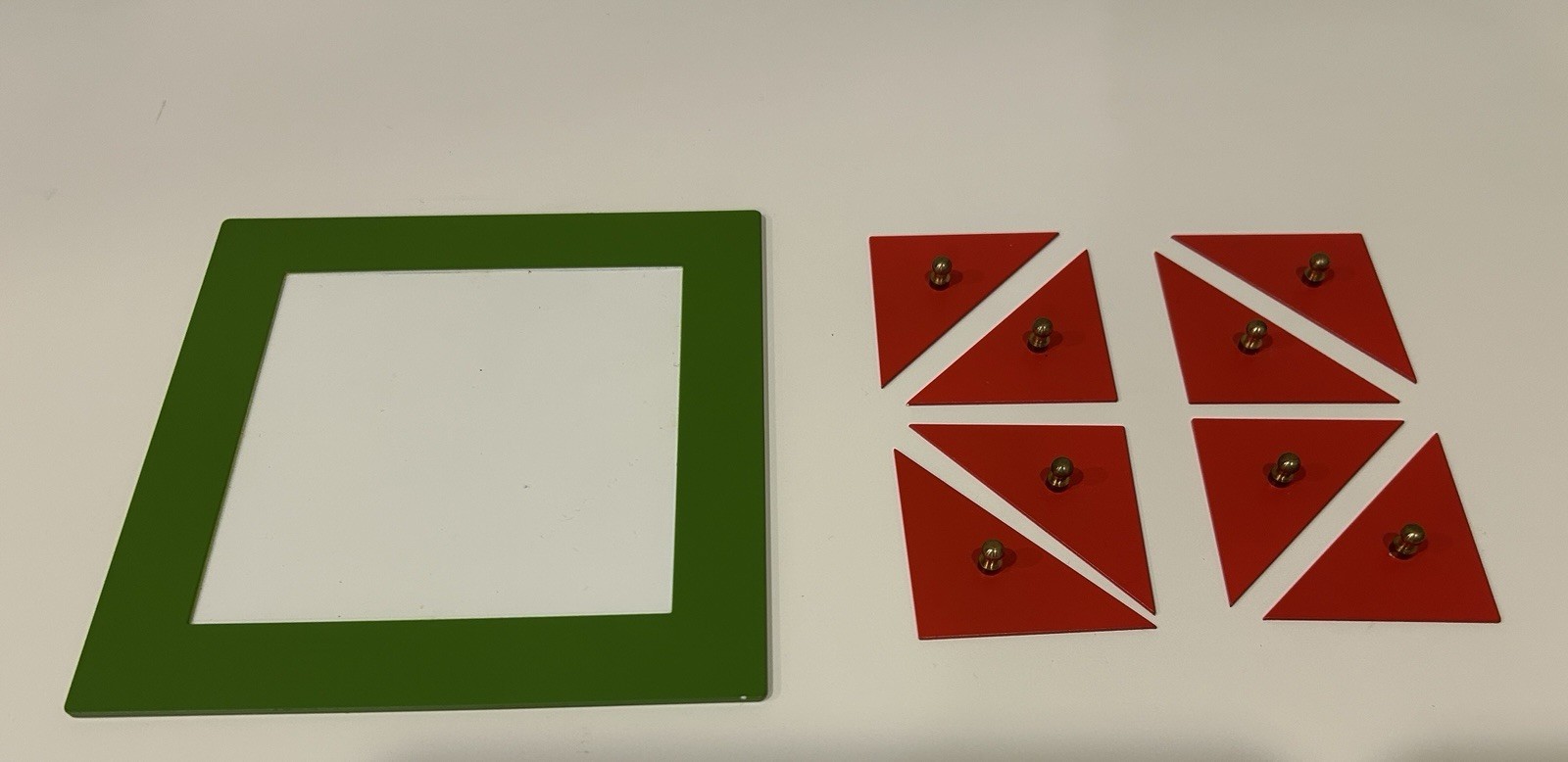 Montessori Metal Squares Elementary Math Fractions Geometry Figures