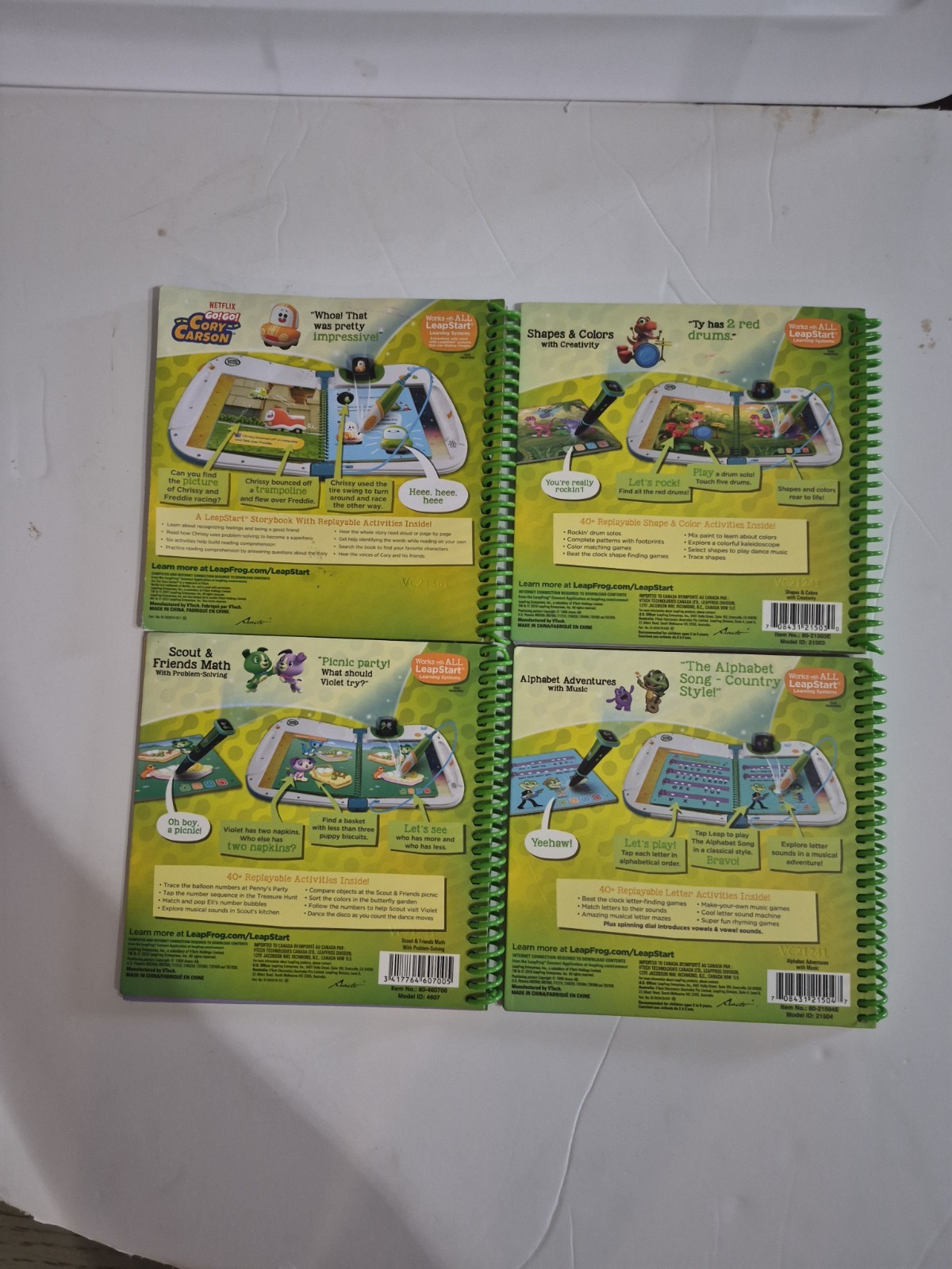 Leap Frog Leap Start SPIRAL Learning BOOKS Lot of 4 Level 1 Preschool